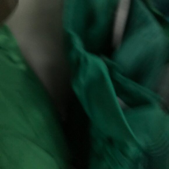 Knee-Length Satin Bridesmaids Dress, POCKETS, strapless, emerald green Spaghetti - Picture 5 of 5